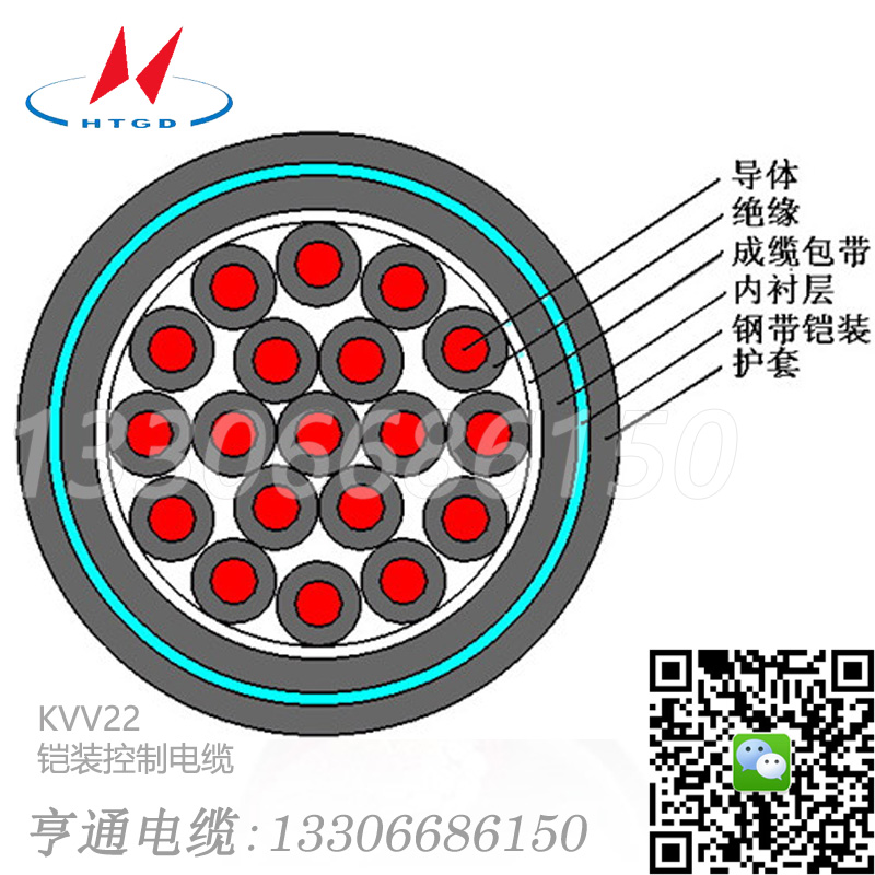 KVV22 亨通铠装控制电缆 亨通光电